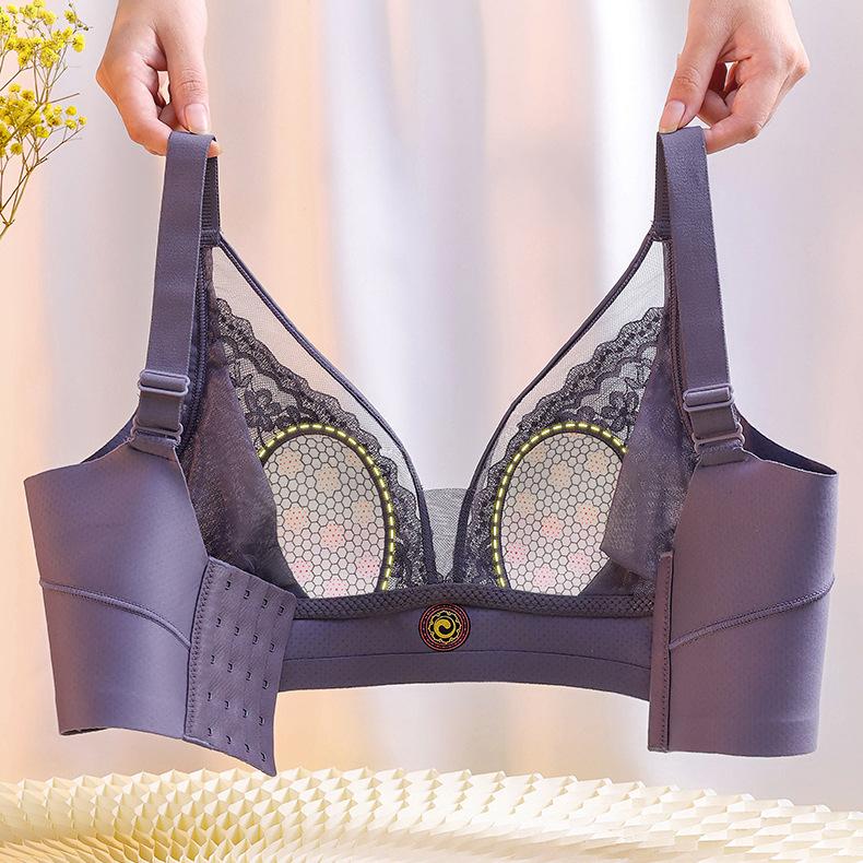 Women Sexy Lace Brassiere Gathered Push Up Underwear Top Thermal Color Changing Minimizer Bra Ultra Thin Mesh Lingerie