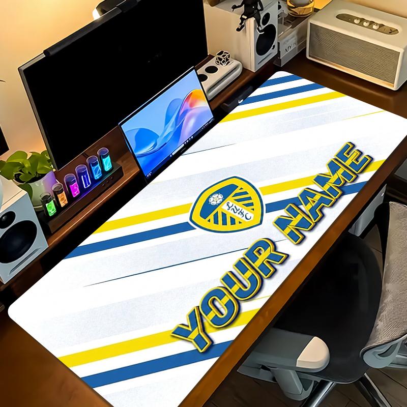Custom Name Leeds United Mouse Pad Large Gaming Table Cushion Non-slip Laptop Tablet Big Mousepad XXL Mat Mini PC Playmat With Lock edge_XIA