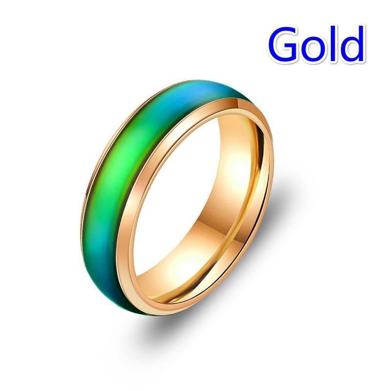 Термочувствительное кольцо из нержавеющей стали, меняющее цвет, ювелирные изделия для пары