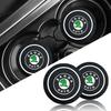 2pcs Car Heat-resisting Coaster Silica Gel Water Cup Slot Dirt Pad For Skoda Sharp Sharp RT3 crystal Sharp Rapid speed Pye Di trunk