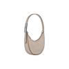 Longchamp Le Roseau Essential 21 Embossed Logo Zipper Closure Leather Half Moon Handbag Women Handbags Almond 10217968266