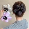 Soft Fluffy Flower Hair Claws Large Flower Shark Clips Fashion Floral Hair Clips  Women Girl