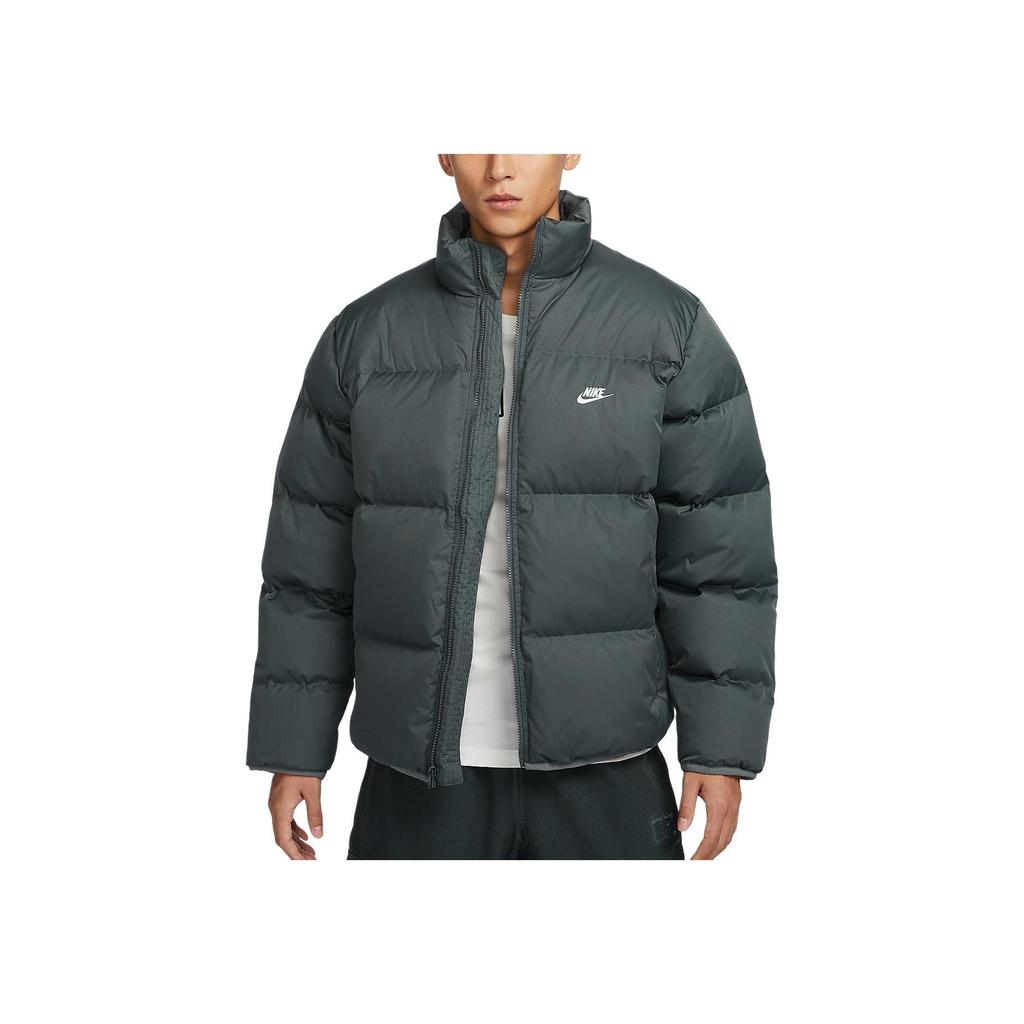 Новая мужская пуховая куртка Nike ClubTherma FIT, цвет Железный серый/Белый FZ5029-068