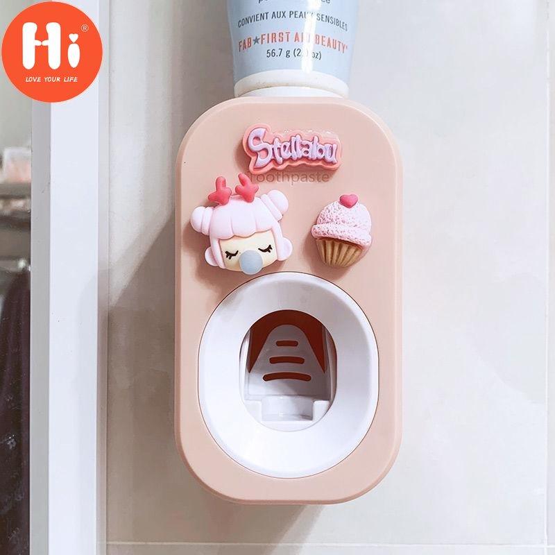 Автоматический дозатор зубной пасты с героями мультфильмов, милые соковыжималки, набор аксессуаров для ванной комнаты, держатель для зубных щеток, товары для ванной комнаты