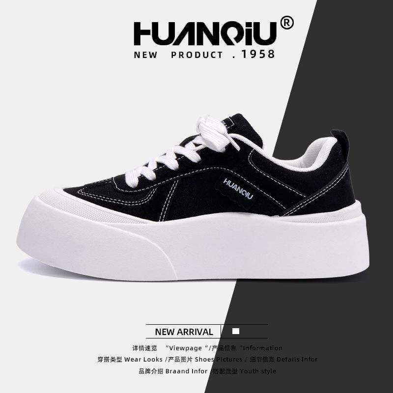 Global versatile niche platform shoes women's ZHQ68210 spring new retro Hong Kong style women's shoes trendy casual board shoes