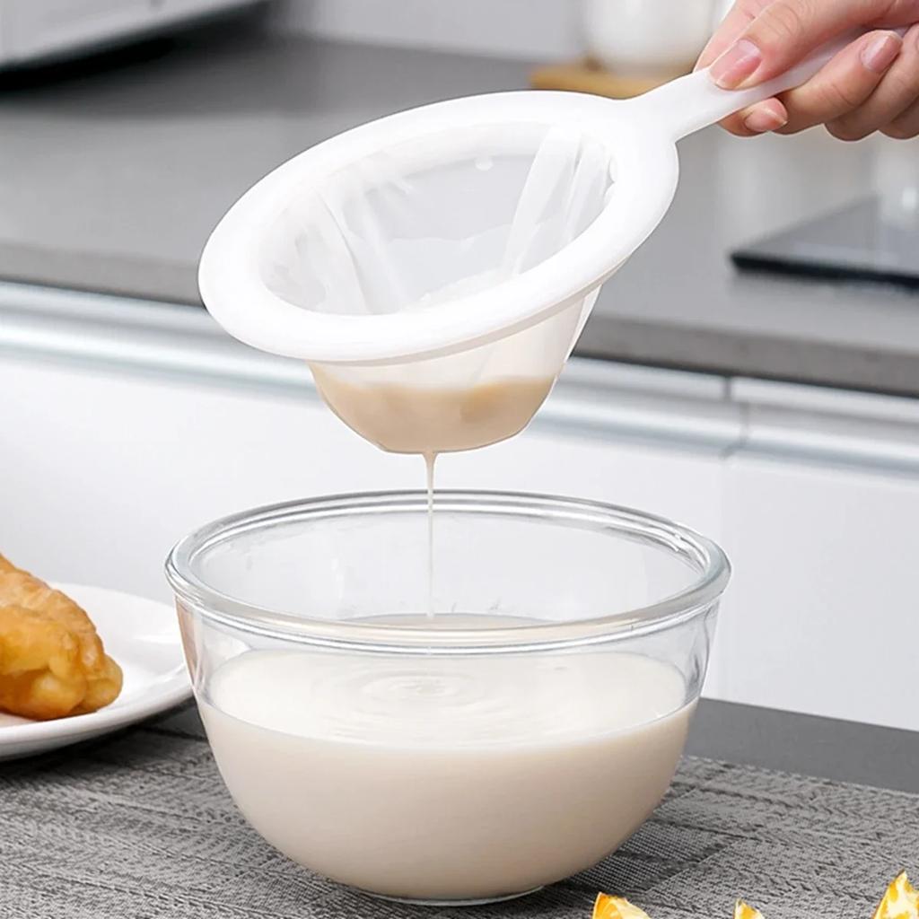 Fine Mesh Strainer Spoon Kitchen Food Strainers Reusable Fine Colander Mesh Sieve Strainer for Juice Soy Milk Coffee Wine Filter