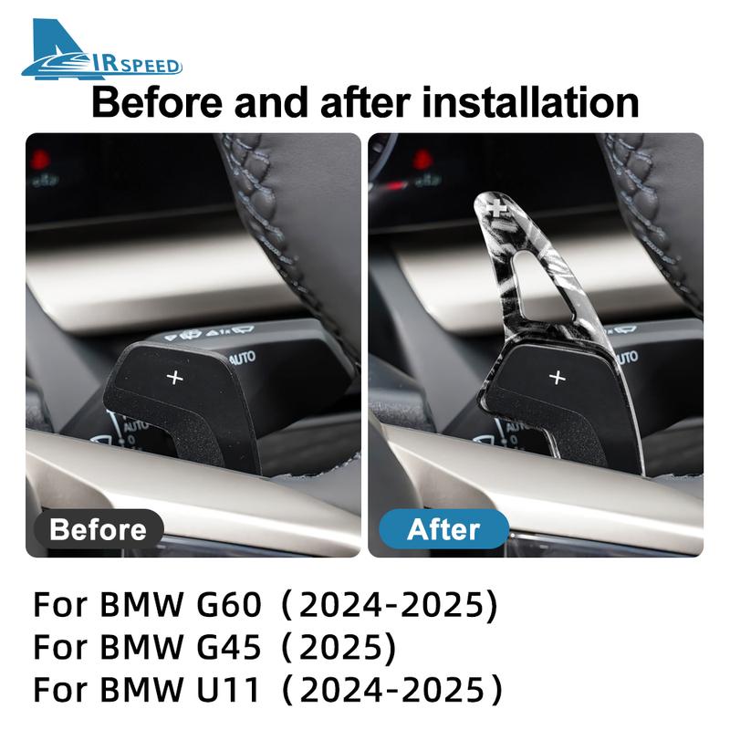 For BMW 1 5 Series G60 F70 2024-2026 X3 G45 2025 X1 U11 -2026 ABS Steering Wheel Shift Paddle Shifter Interior Trim Sticker