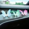 3pcs Metal Butterfly Car Decorations 3D Moving Embroidered Butterflies for Vehicle Interior