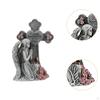 Angel Cross Figurine for Garden, Solar Light Decoration Outdoor