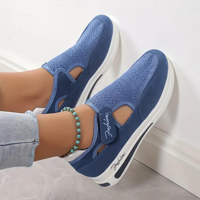 Women's Breathable Thick-Sole Sneakers with Closure - Anti-Slip Rubber Sole, Low-Top Sporty Casual Shoes for Petite Women Ladies Sneakers,