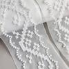 White Organza Handmade Beads Embroidery Barcode Diy Jewelry Window Trim Skirt Top Accessories Lace Accessories