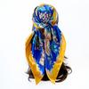 Classic cashew-patterned silk scarf for women, shawl, faux silk headscarf, 90cm square scarf