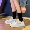 Модные кроссовки на платформе для бега Женские теннисные туфли Женские кроссовки на массивной подошве белые Повседневная вулканизированная обувь