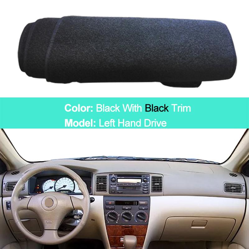 For Toyota corolla Altis Runx Allex 2003 - 2007 LHD RHD 2 Layers Car Dashboard Cover Carpet Cape Rug Shade Carpet Dashmat Pad