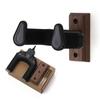 Walnut Wooden Guitar Wall Mount Hanger with Gravity Lock for Acoustic & Electric Guitars