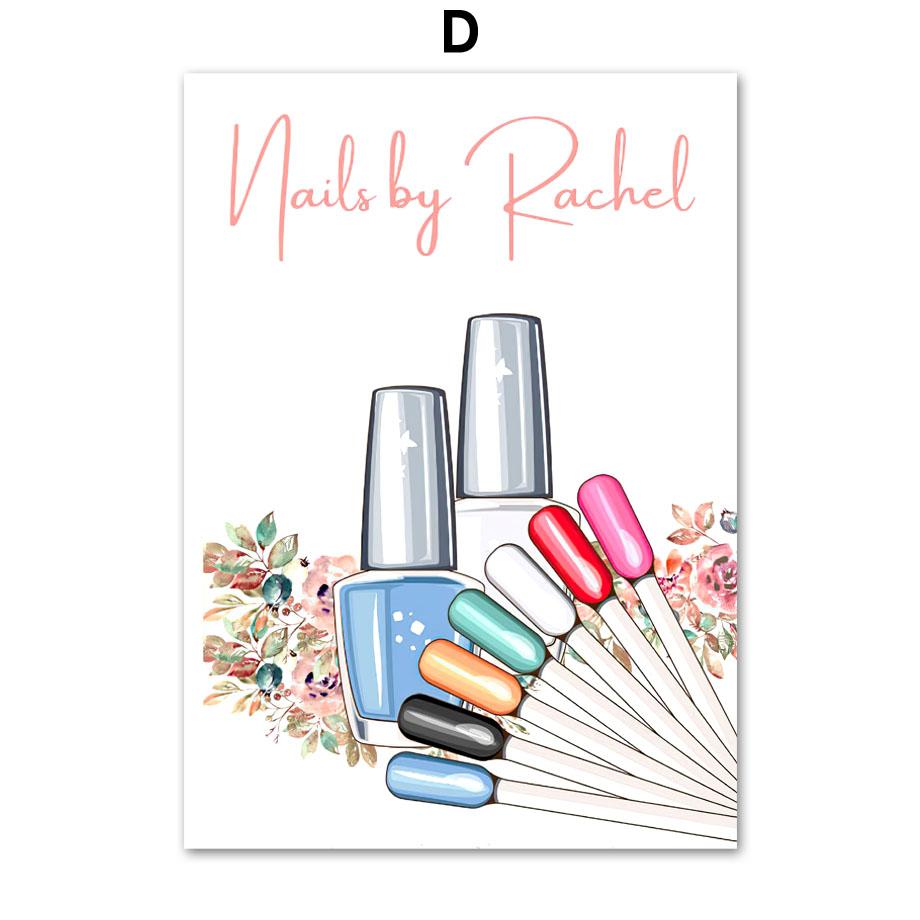 Fashion Nail Polish Manicure Pedicure Posters And Print Beauty Salon Wall Art Canvas Painting Spa Decor Pictures For Living Room