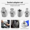 16Pcs Double Square Head Socket Adapter Converter Reducer Set 1/4 3/8 1/2 Impact Drive Ratchet Wrench Socket Adaptor Repair Tool