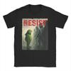 Забавные футболки с мемами Resist Portland Лягушка Rage Against The Machine Лягушачье искусство Хлопковая футболка с коротким рукавом Круглый вырез Одежда Унисекс