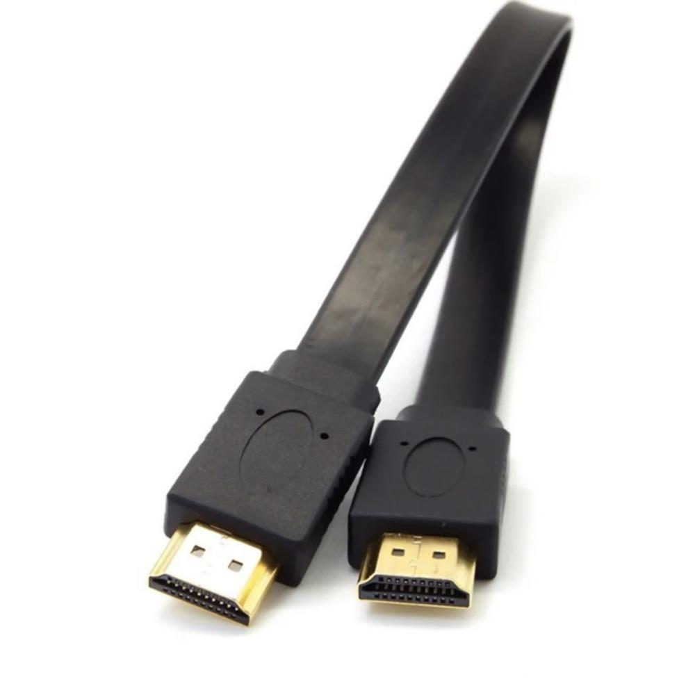High Quality HDMI-Compatible Cable 30cm Full HD Male to Male Flat Cord Support 3D Audio Video Sync for HDTV TV Monitor Projector