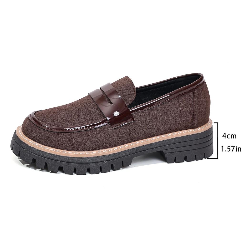 Модная женская обувь на распродаже 2025 Лоферы Женские туфли на высоком каблуке Лаконичные офисные и карьерные туфли Женские туфли с круглым носком Большого размера Слипоны Женские