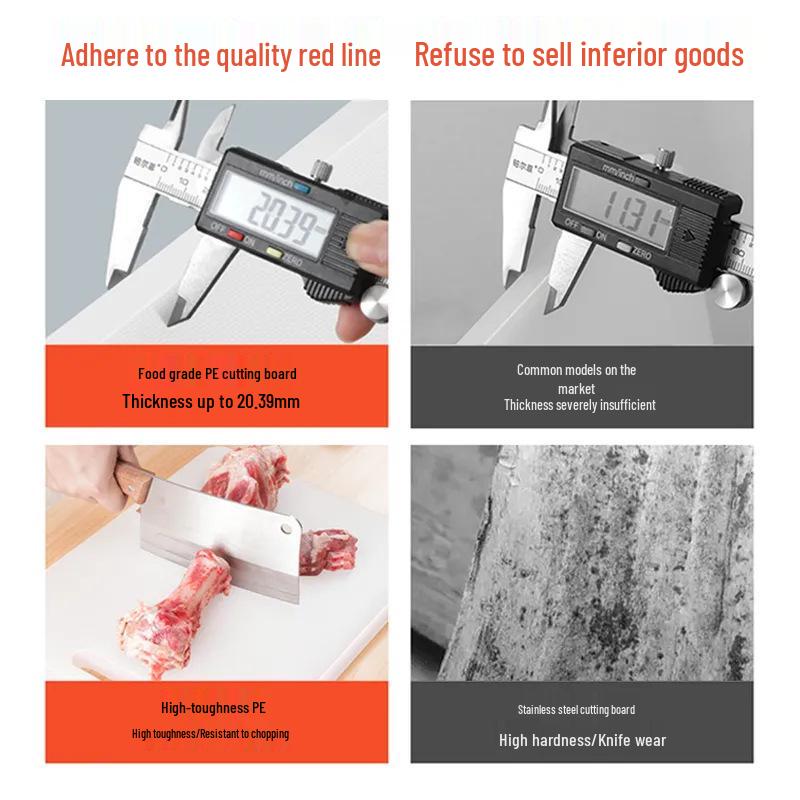 Antibacterial PE Plastic Cutting Board: Mold-Resistant Kitchen Chopping Board for Fruits & Vegetables