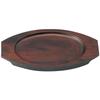Натуральное дерево, овальная подставка, маленькая, диаметр примерно 21,5 см, номер продукта 03906
