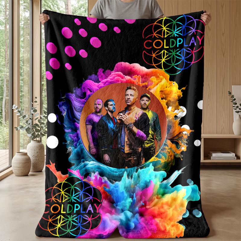 Soft Flannel Blanket Lightweight Cozy Bedroom Living Room CoverColdplay