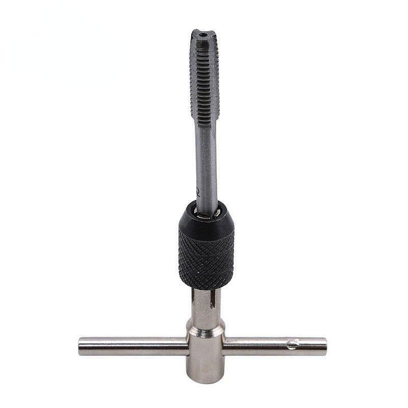 6 шт. Т-образный станок, ручной винт, метчик, набор штампов, инструмент «сделай сам», прямая рифленая резьба, метрическая пробка, метчик, сверло M3/M4/M5/M6/M8