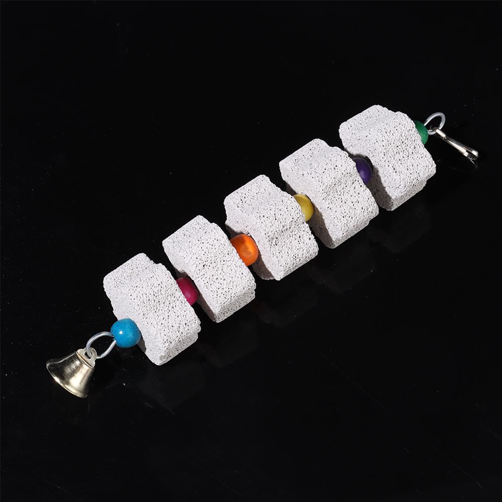 Pet Supplies Cage Ornament Bird Chew Toy Hanging Block Parrot Grinding Stone Chewing Mineral