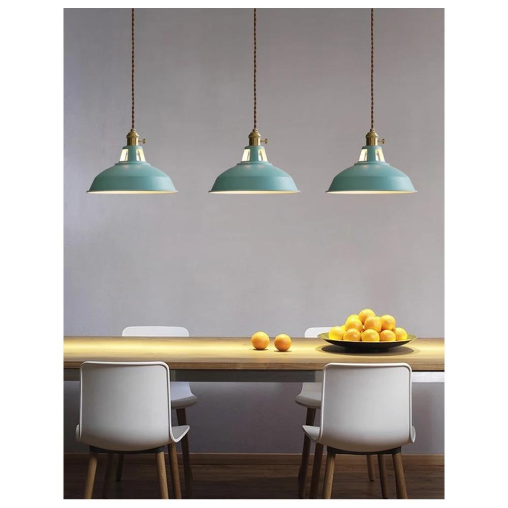 Промышленный винтажный подвесной светильник, красочный подвесной светильник в стиле лофт, люстра для кухни, декоративная лампа, светодиодная лампа
