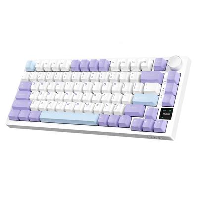 Механическая клавиатура AK820 Pro с линейной осью RGB, поддержкой горячей замены, TFT-экраном и игровой ручкой, Bluetooth, прокладкой клавиш из вспененного PBT, 4000 мАч для