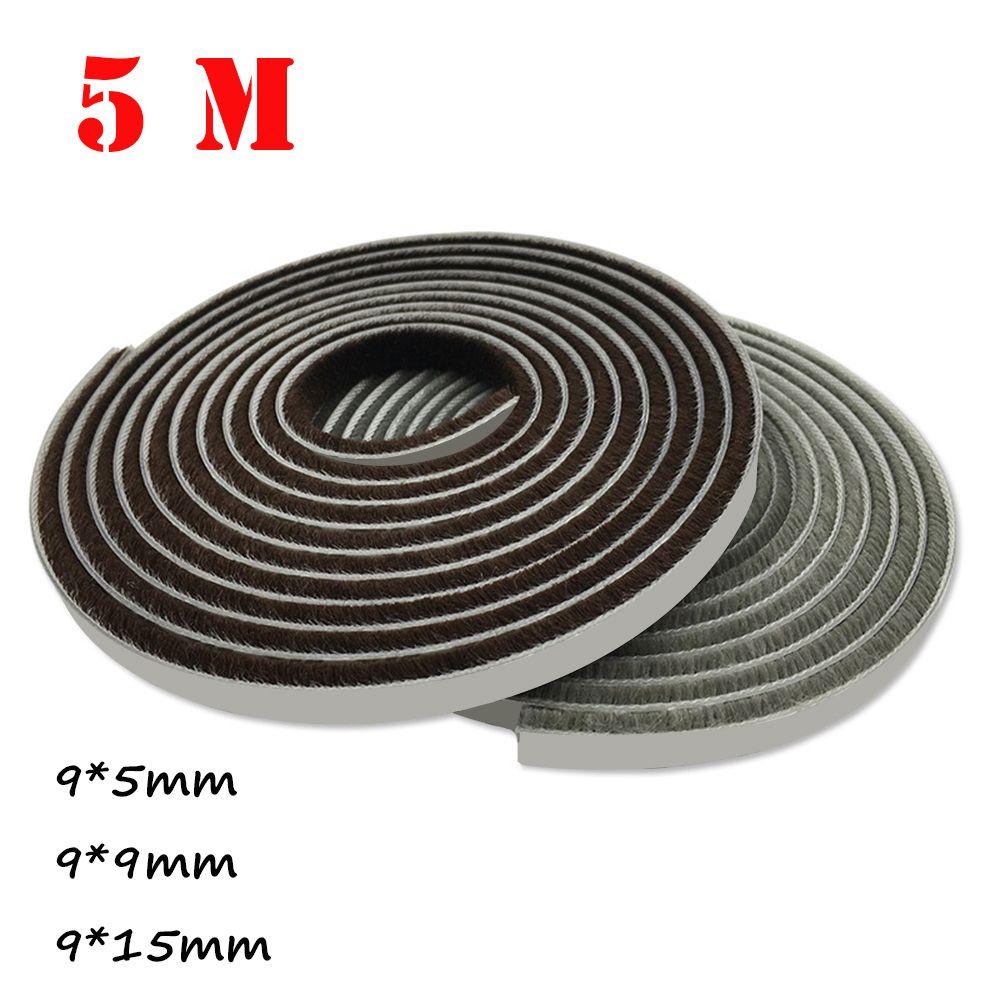 5M Wall Gadgets Door Strip Tape Self Adhesive Door and window seal Sealing Strip Pile Weatherstrip