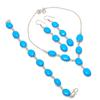Turquoise Gemstone 925 Sterling Silver Jewelry Necklace 18"