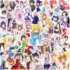 50PCS Anime Girl Stickers, Waterproof Girl Graffiti Stickers for DIY Laptop Motorcycle Bicycle Phone Stickers