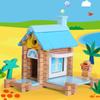 Iwood Boys and Girls Hand-assembled DIY Cabin/Educational Building Block Toy House Children's Day Birthday Gift