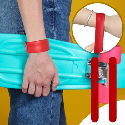 2 шт., силиконовый браслет в форме круга, самокатящийся браслет с мультяшными принтами, простой в использовании инструмент для хранения плакатов