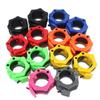 1 Pair 25/30mm Fitness Barbell Clamps Hexagon Stable Dumbbell Spin Lock Plastic Universal Barbell Collars Strength Training