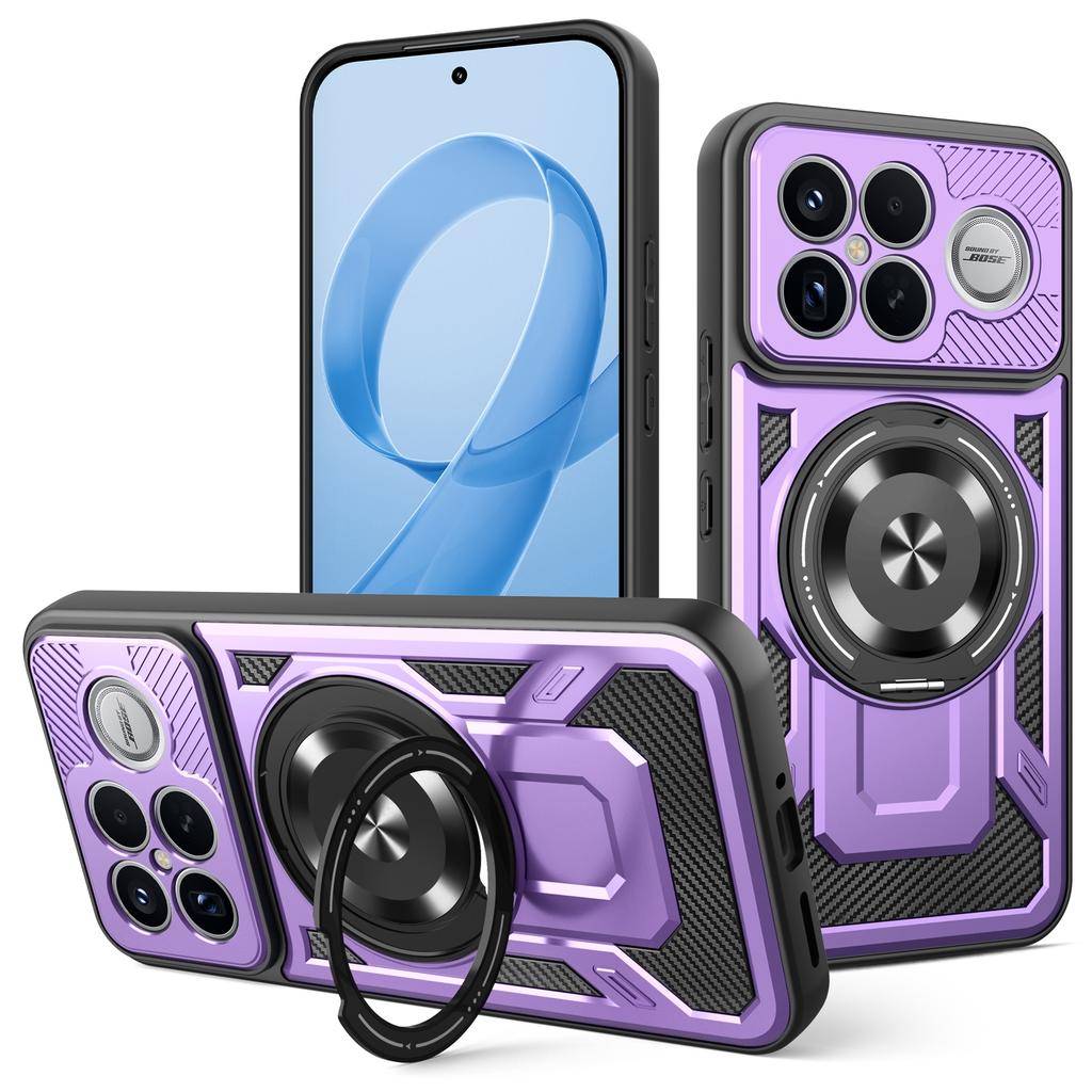 Для Xiaomi Poco F8 Ultra / Redmi K90 Pro Max 5G Магнитный чехол Вращающаяся подставка Чехол для телефона из ТПУ + ПК