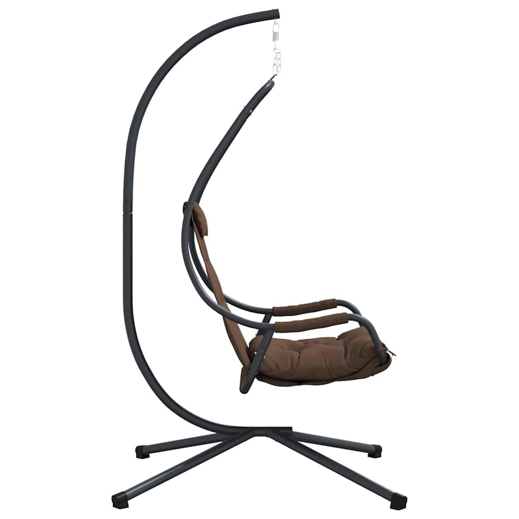 Hanging Egg Chair Coffee Brown 94 x 107 x 196.5 cm Steel