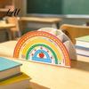 Classroom Supplies Organizer Wooden Rainbow Pencil Holder Cute Desk Organizer School Office Art Supply for Girls Kids Teacher Appreciation