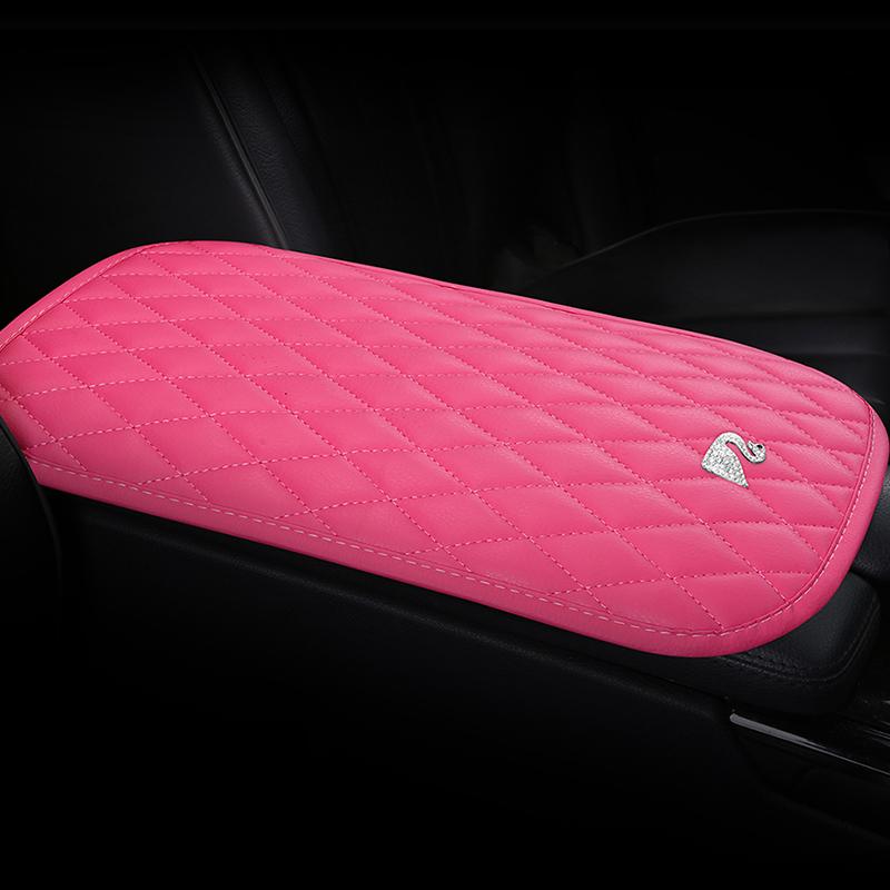 Новый инкрустированный бриллиантами подлокотник для автомобиля «Корона-лебедь» Универсальный для четырех сезонов Автомобильный креативный интерьерный подлокотник