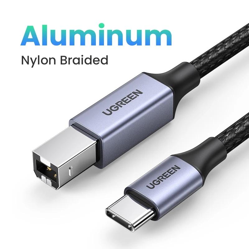 Кабель Ugreen USB C - USB Type B 2.0 для нового MacBook Pro, принтеров HP, Canon, Brother, Epson, Dell, Samsung, сканеров Type C