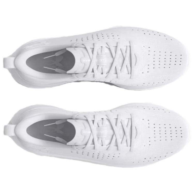 Under Armour Flow Velociti 4 White Metallic Silver Women Sneakers 3027586-100