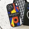 Geometric Bauhaus Art Phone Case Hard Leather For IPhone 16 15 14 13 12 Mini 11 14 Pro Max Xs X Xr 7 8 Plus Fundas