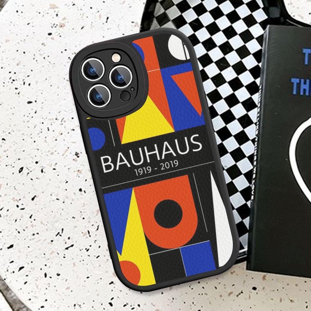 Geometric Bauhaus Art Phone Case Hard Leather For IPhone 16 15 14 13 12 Mini 11 14 Pro Max Xs X Xr 7 8 Plus Fundas