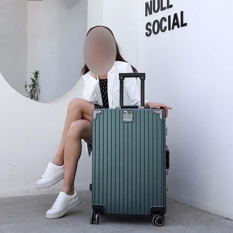 Vintage Aluminum Frame Spinner Luggage