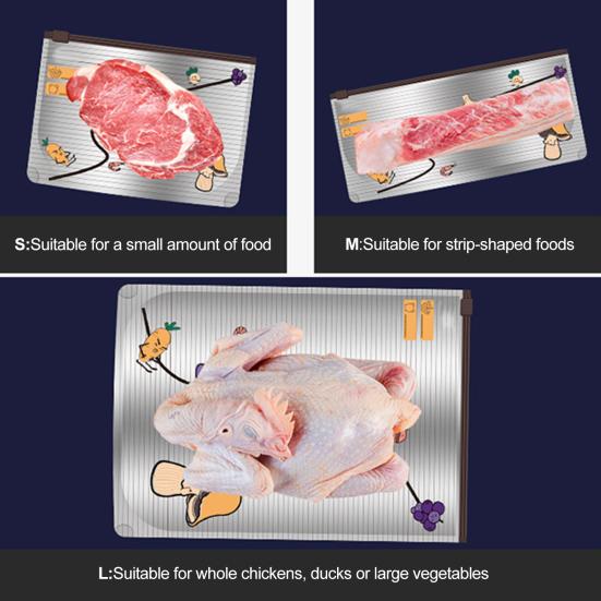 Yousheng 10Pcs Aluminum Foil Sealable Bags Resealable Stand Up Freezer Bags Reusable Vacuum Zipper Pouches with Label for Vegetable Fruit Meat