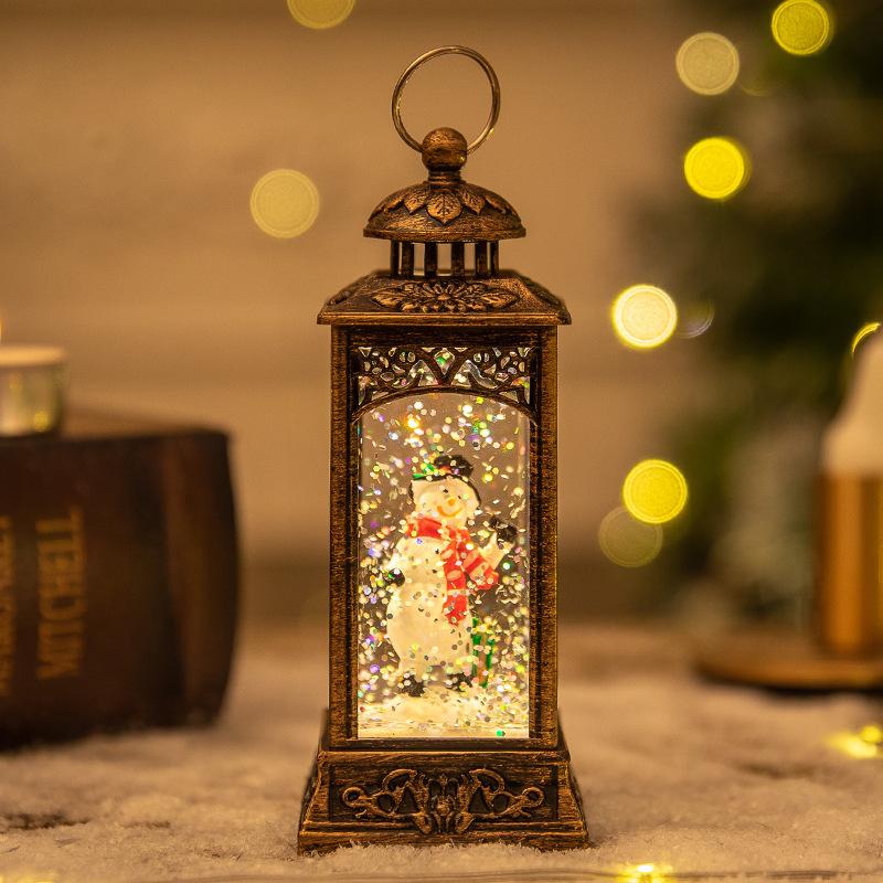 Christmas Santa Claus Crystal Lantern & Ornament