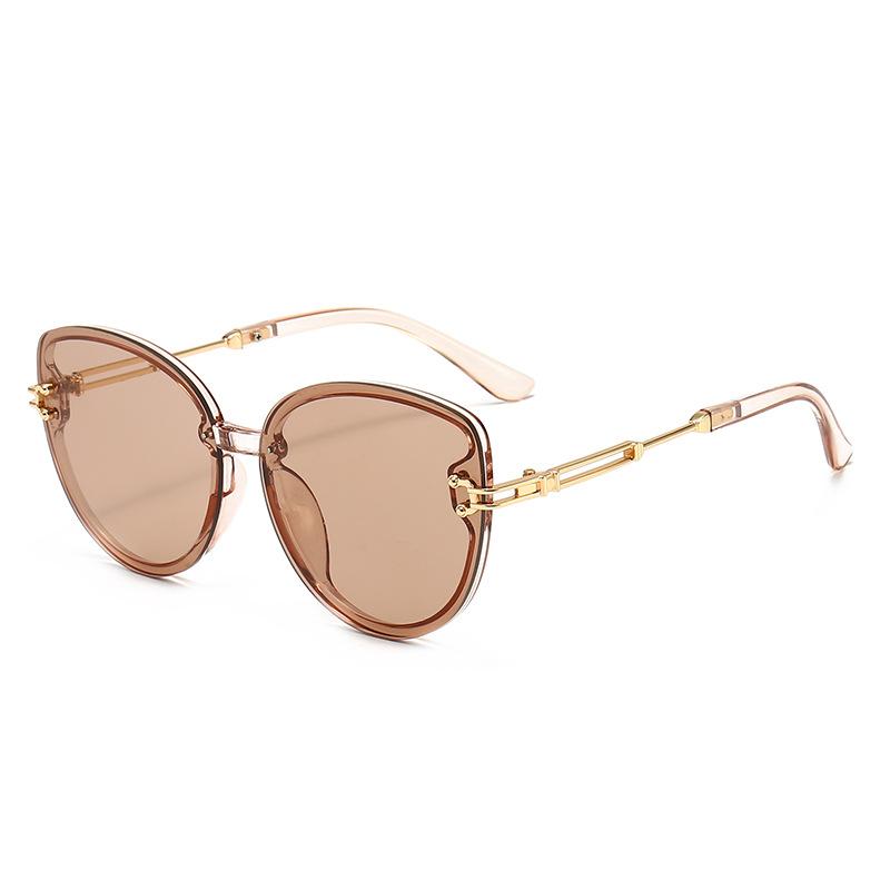 Xiaomi New Fashion Sunglasses Trendy Large Frame Cat Eye Sunglasses Round Face Internet Celebrity Same Style Sunglasses 6066