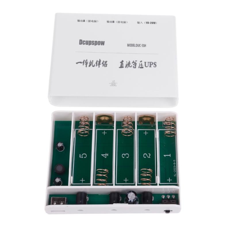 DIY 5x18650 Батарейный блок питания 19 В 5,5x2,1 мм Блок питания ИБП с кабелем питания от 5,5x2,5 мм до 5,5x2,1 мм для автомобильного видеорегистратора